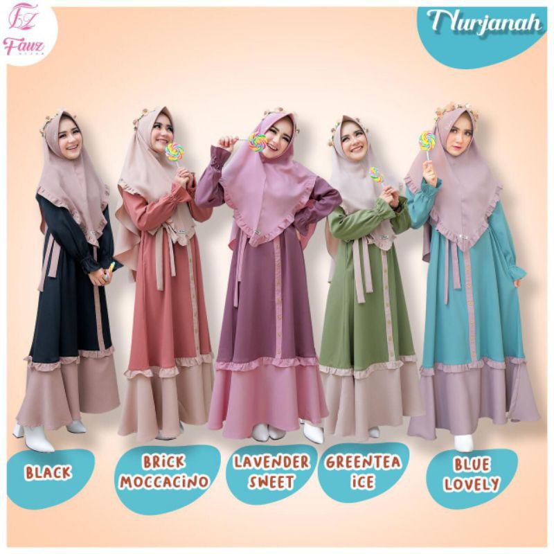 GAMIS NURJANAH SET BY FAUZ HIJAB