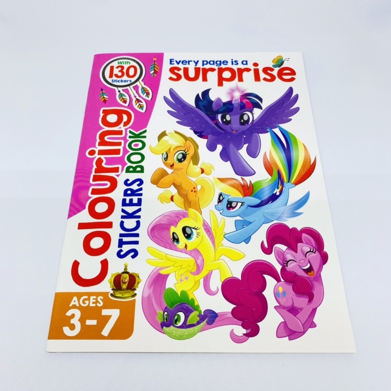 buku mewarnai anak buku sticker activity book little pony princess spiderman cars sofia frozen
