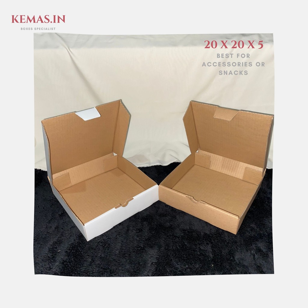 BOX/KARDUS/DUS DIE CUT 20x20x5 cm PIZZA PACKAGING POLOS OLSHOP-5