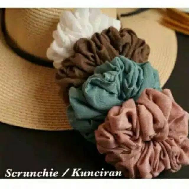 SCRUNCHIE CEPOL HIJAB JUMBO MAWAR/TALI RAMBUT BROKOLI/ KUNCIRAN