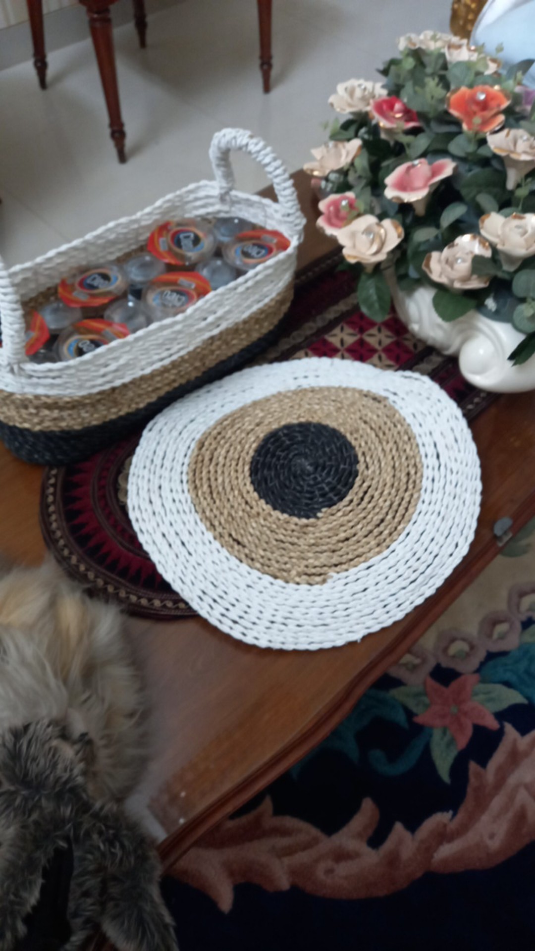 Keranjang Oval Seagrass / Cover Topless/tempat Aqua (1 Pcs)