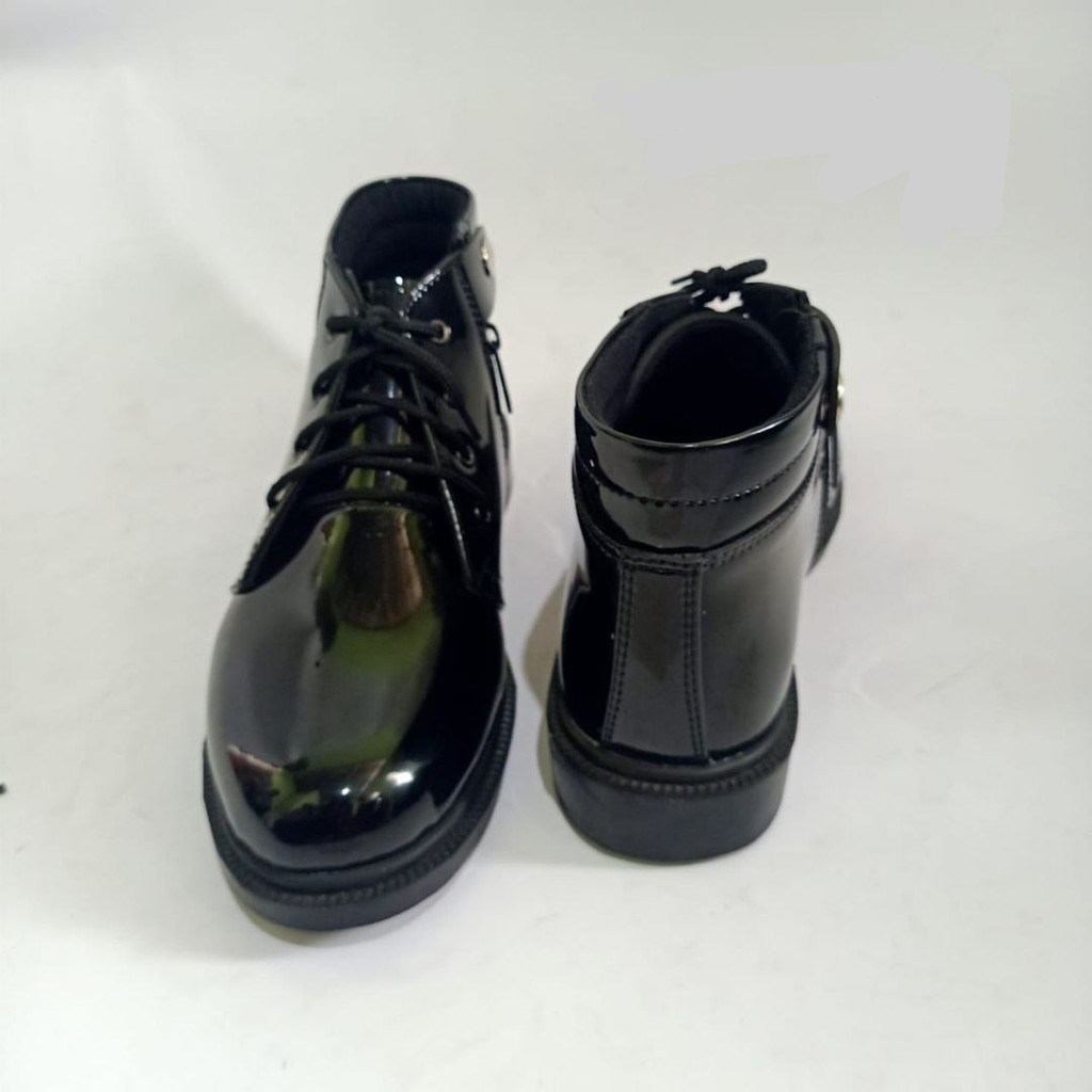 Sepatu Formal Pdh TNI Hitam Mengkilap Dinas PNS /Guru/Security/Satpam Outsole Original Tni AD Anti Slip