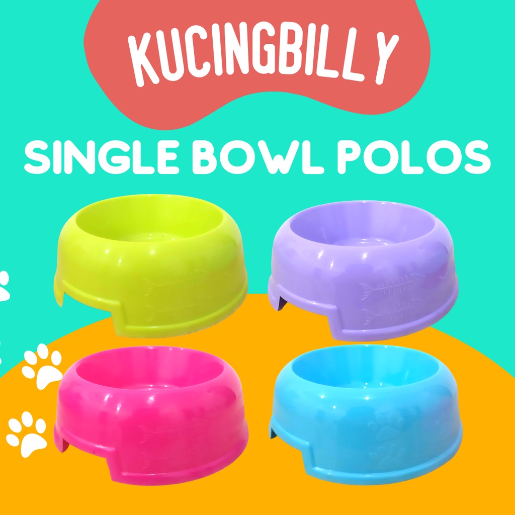 Single bowl polos tempat makan kucing