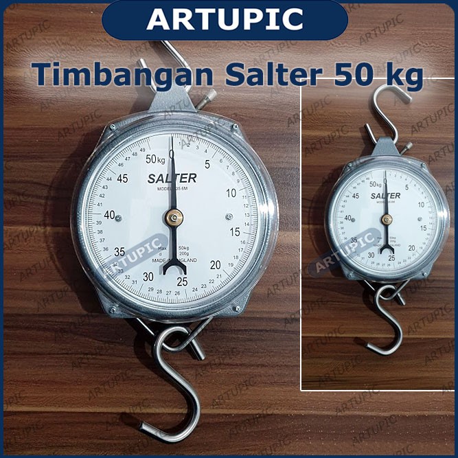 Timbangan Gantung Salter 50 Kg Jarum Original England Kalibrasi Kandang Ayam Toko Sembako Laundry