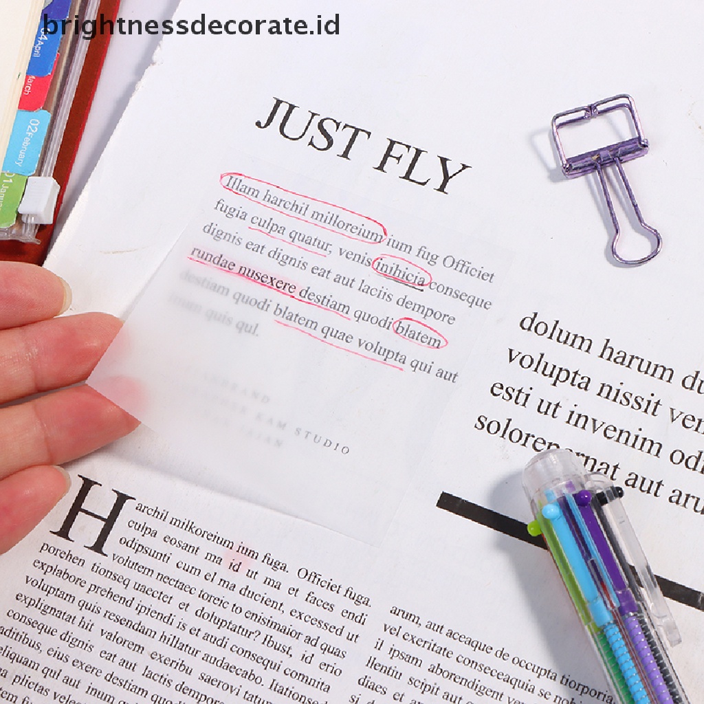 50 Lembar Sticky Notes Transparan Anti Air