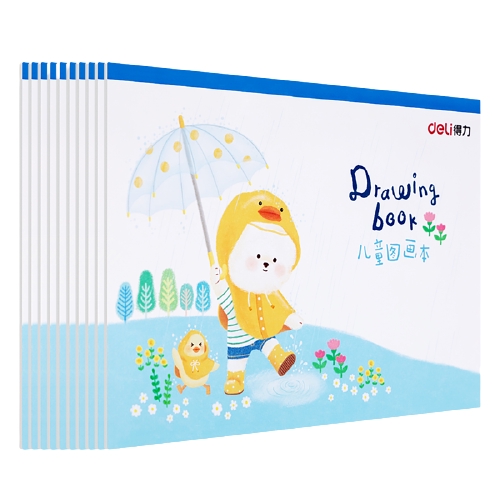 Deli Painting Book / Buku Gambar 20 Lembar Kertas Tebal Tidak Tembus 73381 73382-A4 Blue