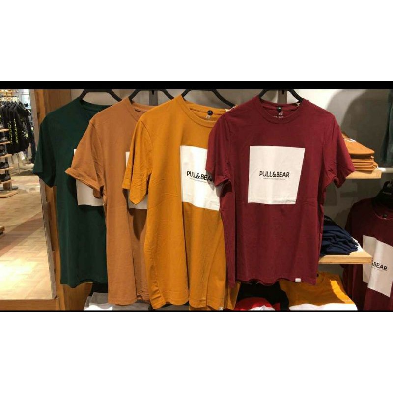 Jastip Kaos Logo Pull and Bear Pria Original