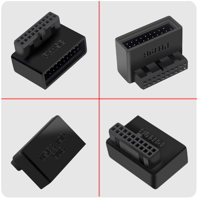 Btsg Desktop Motherboard Usb3.0 19pin/20pin Socket Adaptor Siku Kemudi 90derajat