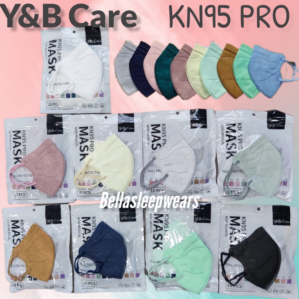 KN95 PRO Y&amp;B CARE 5PLY PACK ISI 10 - MASKER KN95 PRO / PRO HYBRID NEW YB CARE KOREA KEMENKES RI