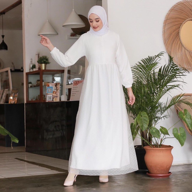 ISYANA DRESS brukat tile premium gamis maxi pesta mewah