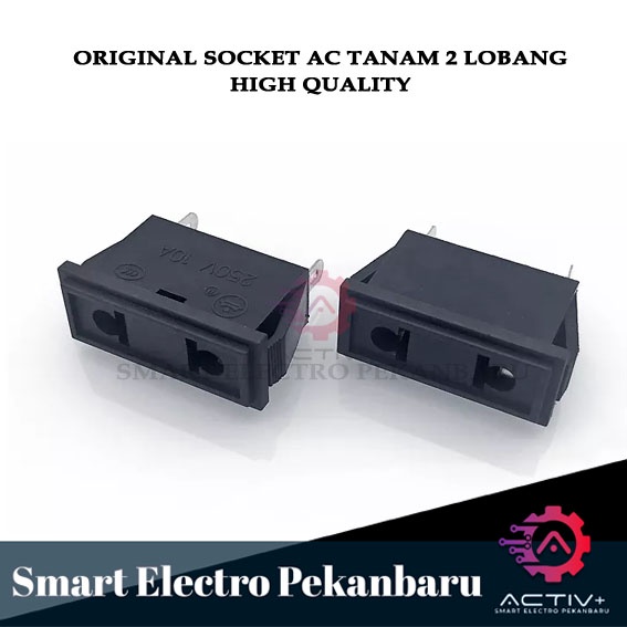 ORIGINAL SOCKET AC TANAM 2 Lobang Embedded Steker Kontra Contra Power Outlet Cok SOKET Soket AC Outl