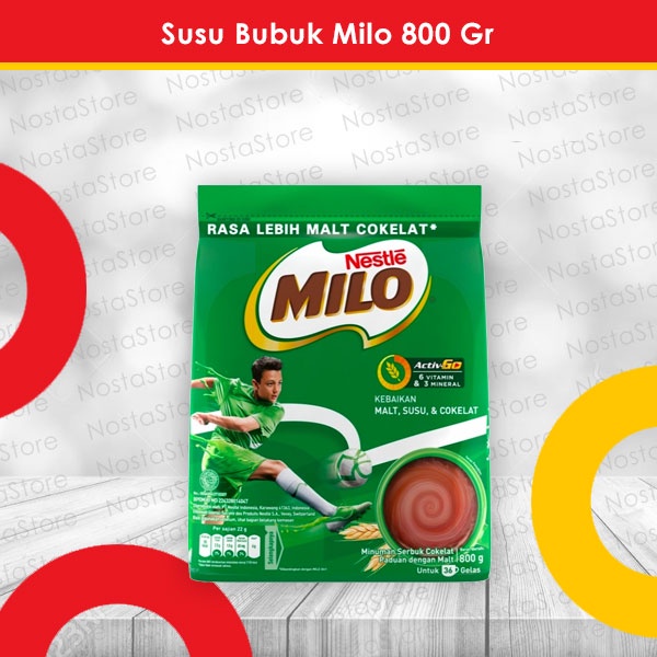 

MILO ACTIV-GO Susu Bubuk Coklat Pouch 800 Gr