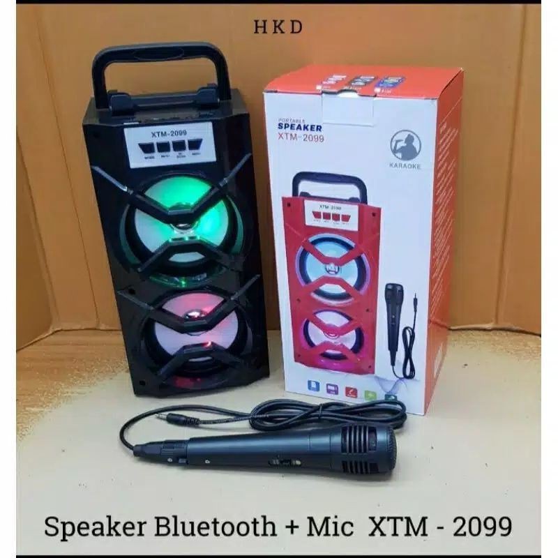 SPEAKER BLUETOOTH PROTABLE XTM 2099//SPEAKER KARAOKE TERMURAH XTM 2099