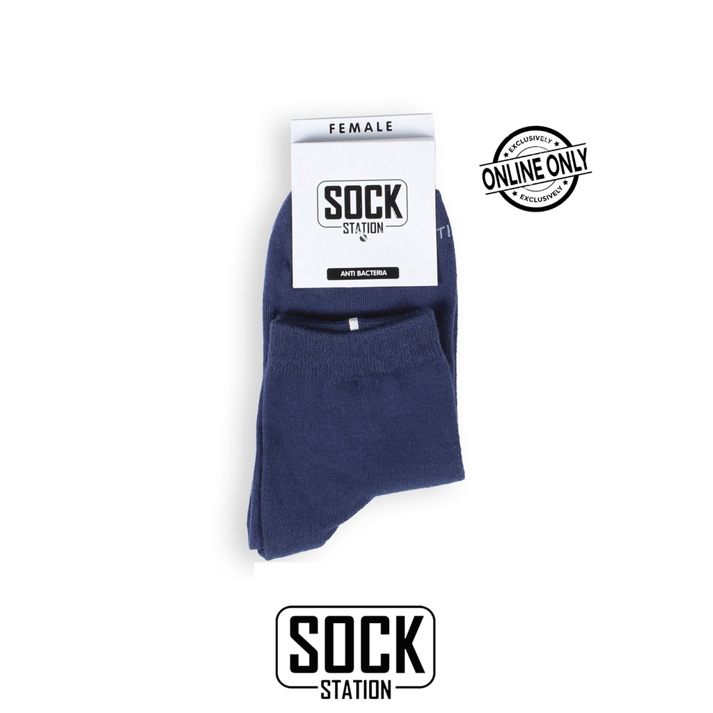MUNDO SOCK STATION Women Casual Ankle Sock - Kaos Kaki Wanita Pendek-BIRU