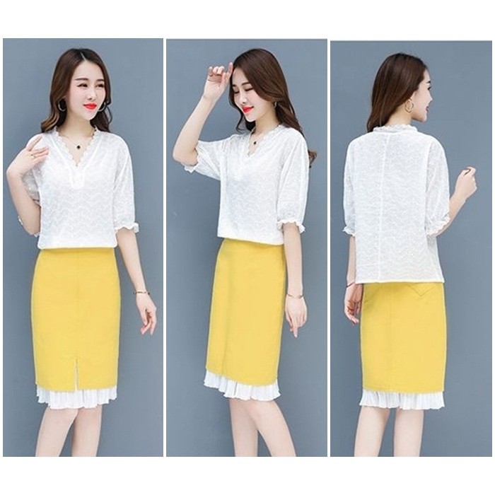[baju wanita korea]  Setelan Baju Kerja Wanita Korea Import