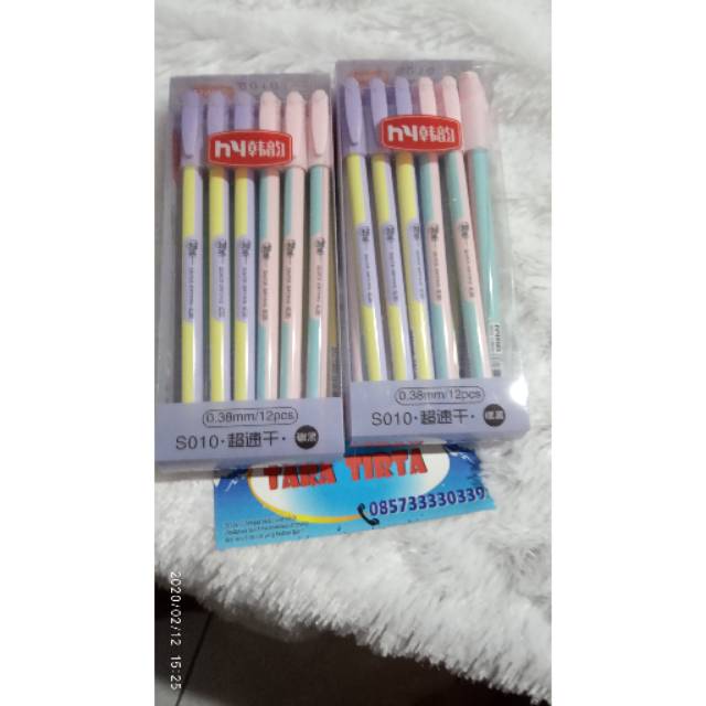 

Bolpen gel karakter 0.38 impor murah 1pack