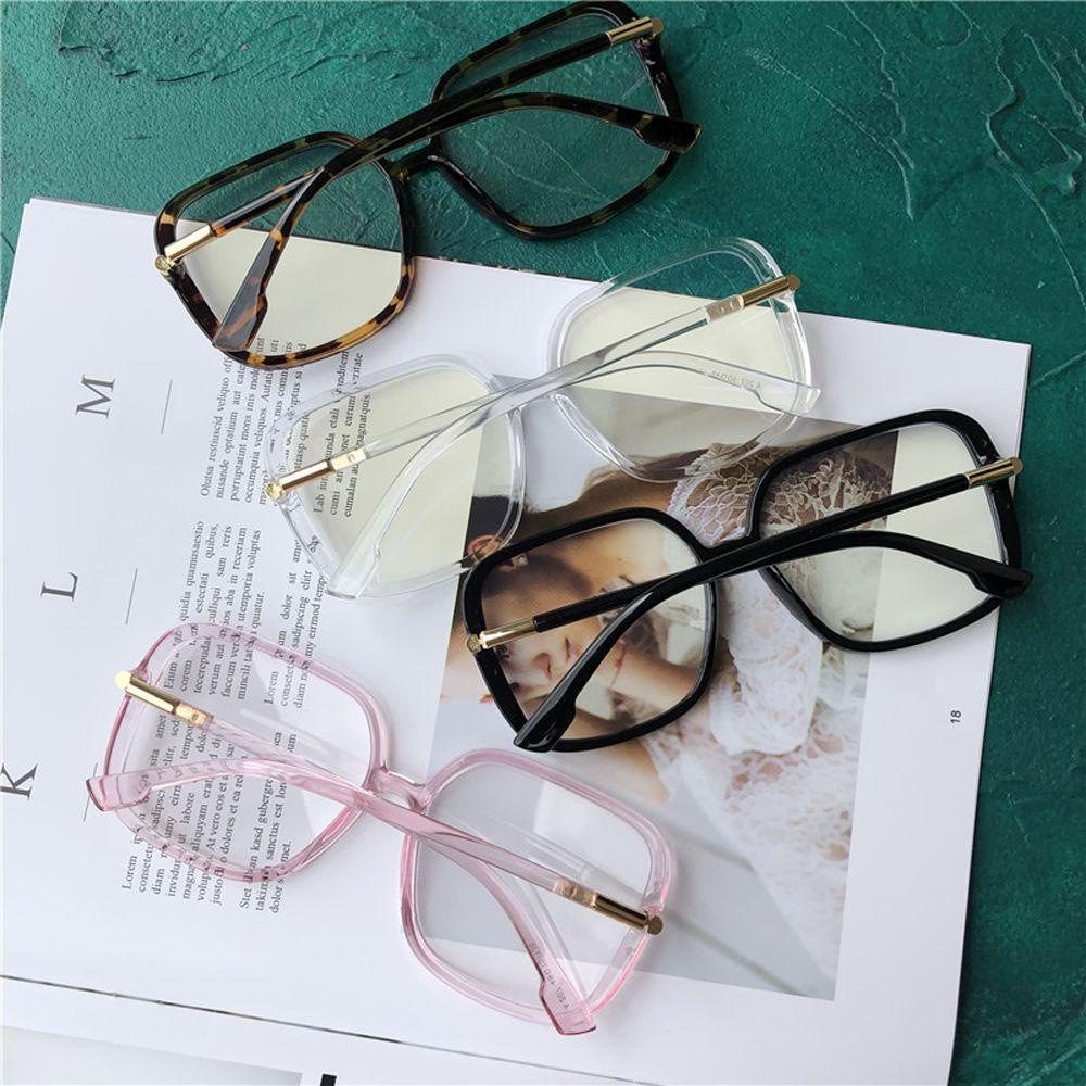 Mxbeauty Kacamata Anti Blue Light Pria Wanita Bingkai Besar Motif Leopard Fashion Square Frame Eyewear