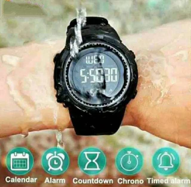 BEST SELLER!!! JAM TANGAN LIMITED SKMEI WATER RESIST WARNA HITAM FAVORIT