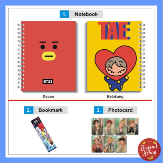 

[READY/BISA COD] NOTEBOOK KPOP BT21 BTS VERSI B (KOYA/RJ/SHOOKY/MANG/CHIMMY/TATA/COOKY/VAN)