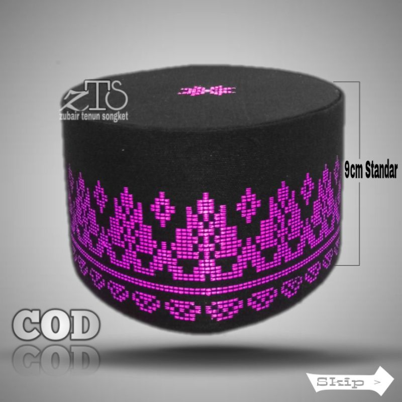 PECI LONJONG MOTIF BULAT SENGKET MEDAN CEREK PINK