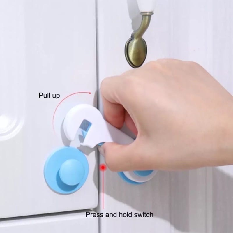 Kunci pengaman laci lemari kulkas / 3m adhesive child lock