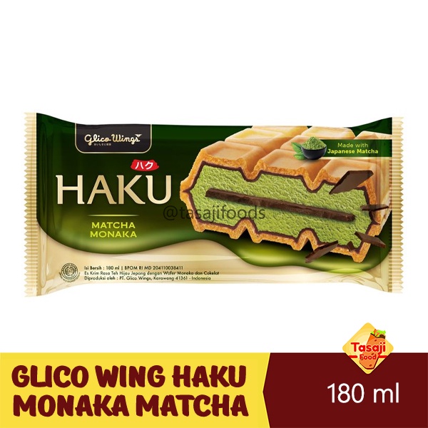 Glico Wing Haku Monaka Matcha 180 Ml