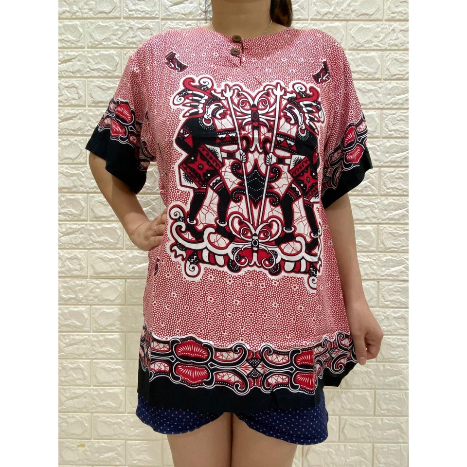 BAJU BALI WANITA MOTIF ASMAT DASAR WARNA ALL SZ