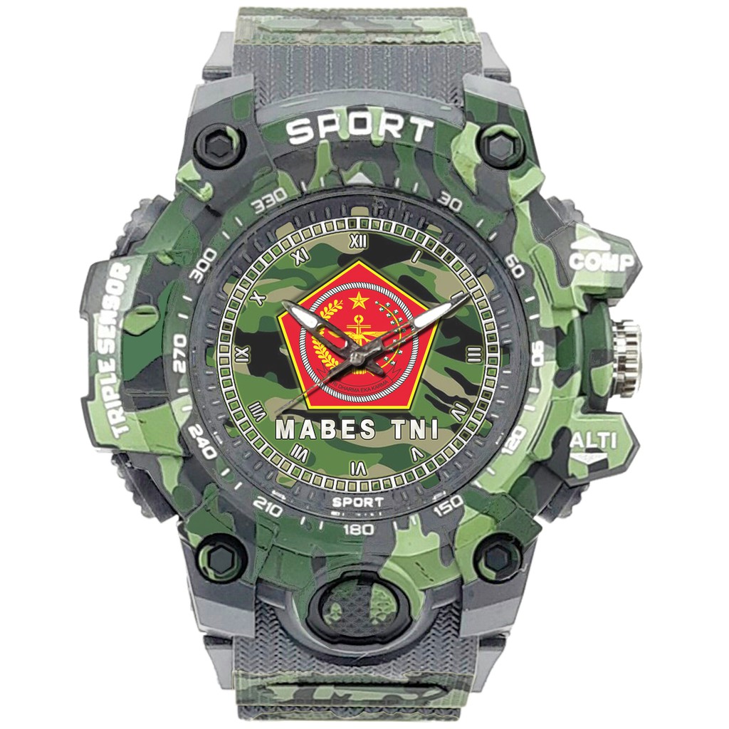 (SPECIAL EDITION) JAM TANGAN LOGO MABES TNI WATER RESISTANT NO.8