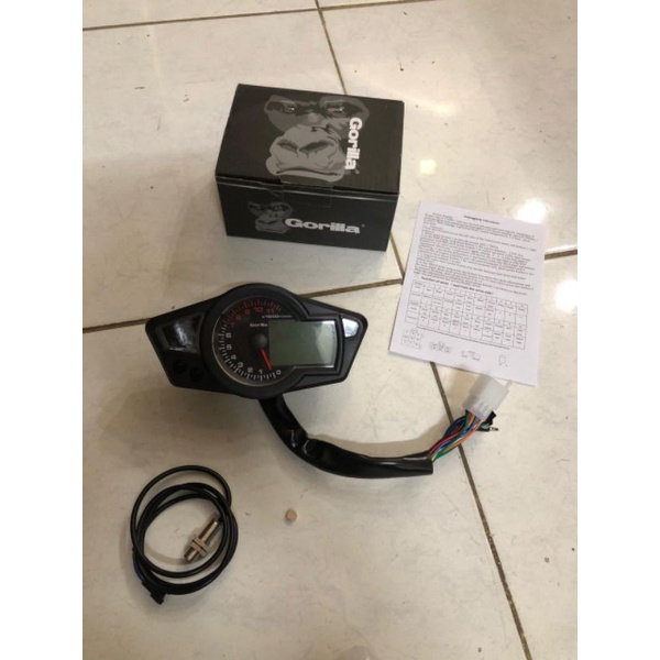 SPEDO SPIDO SPIDOMETER DIGITAL KOSO RX 1 KABEL PLUS SENSOR (BISA COD)