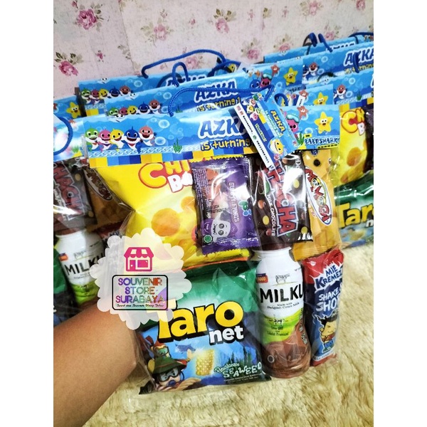 Bingkisan Ultah Anak || Paket snack Milku || Snack Ultah Surabaya || Paket snack murah
