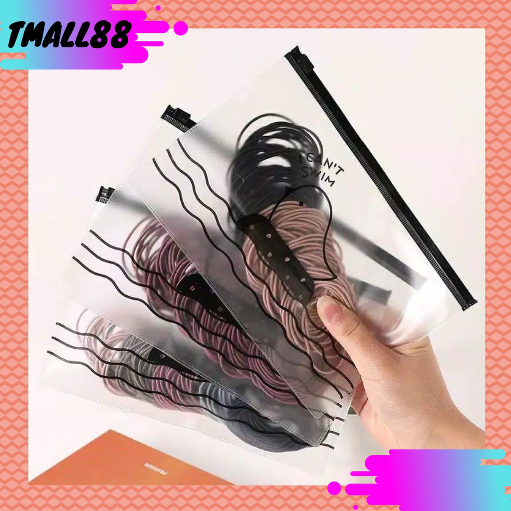 ♥TMALL88♥ Ikat Karet Rambut Elastis H144 / Style Korea / FREE POUCH / Ikat Rambut Isi 100 Pcs