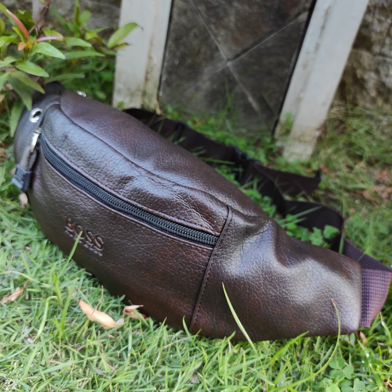 Tas cowok kulit Pu // Tas kulit Pu selempang pria // Tas waist Bag kulit Pu