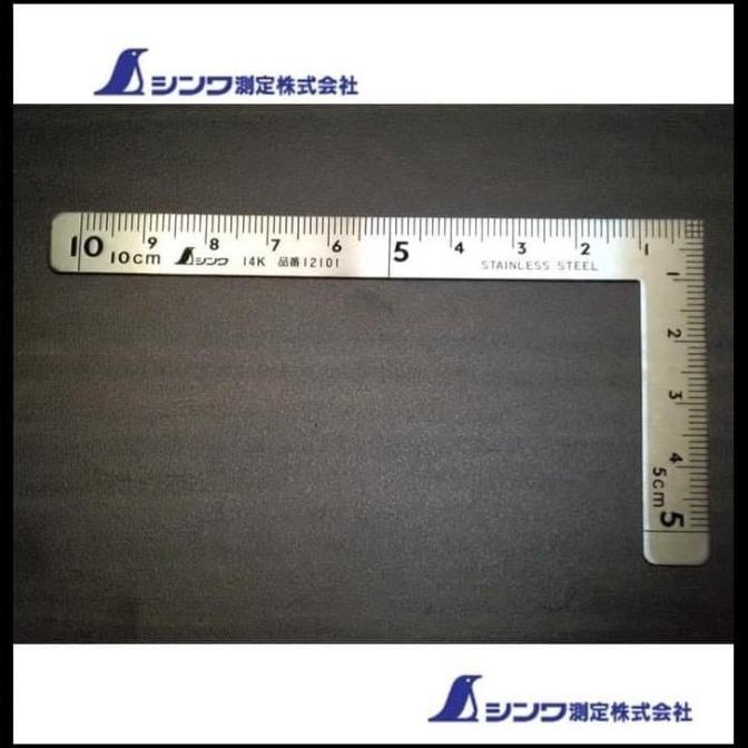 

shinwa 12101 penggaris siku mini 10 x 5cm