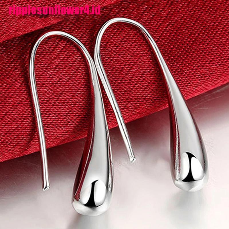 Anting Gantung Model Tetesan Air Bahan Sterling Silver 925 Untuk Wanita