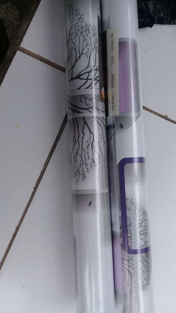 Wallpaper Dinding Sticker Motif 3d 45cmx10m