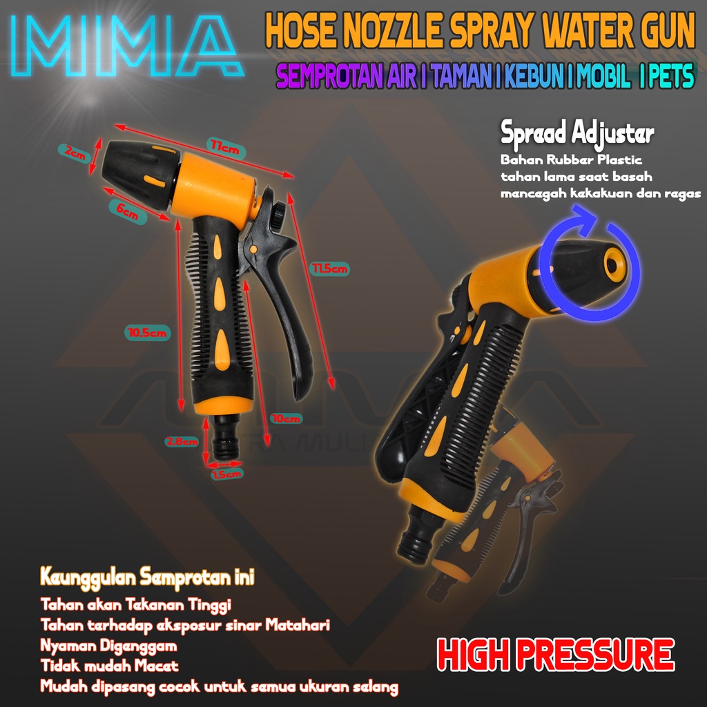 Semprotan Air Gagang Karet I Semprotan Taman Kebun I Hoze Nozzle