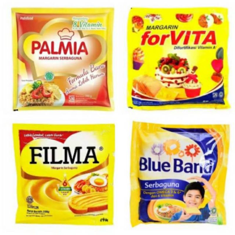 

PALMIA FORVITA FILMA MARGARIN BLUEBAND Serbaguna 200 gram - Shopee Mart Free Ongkir