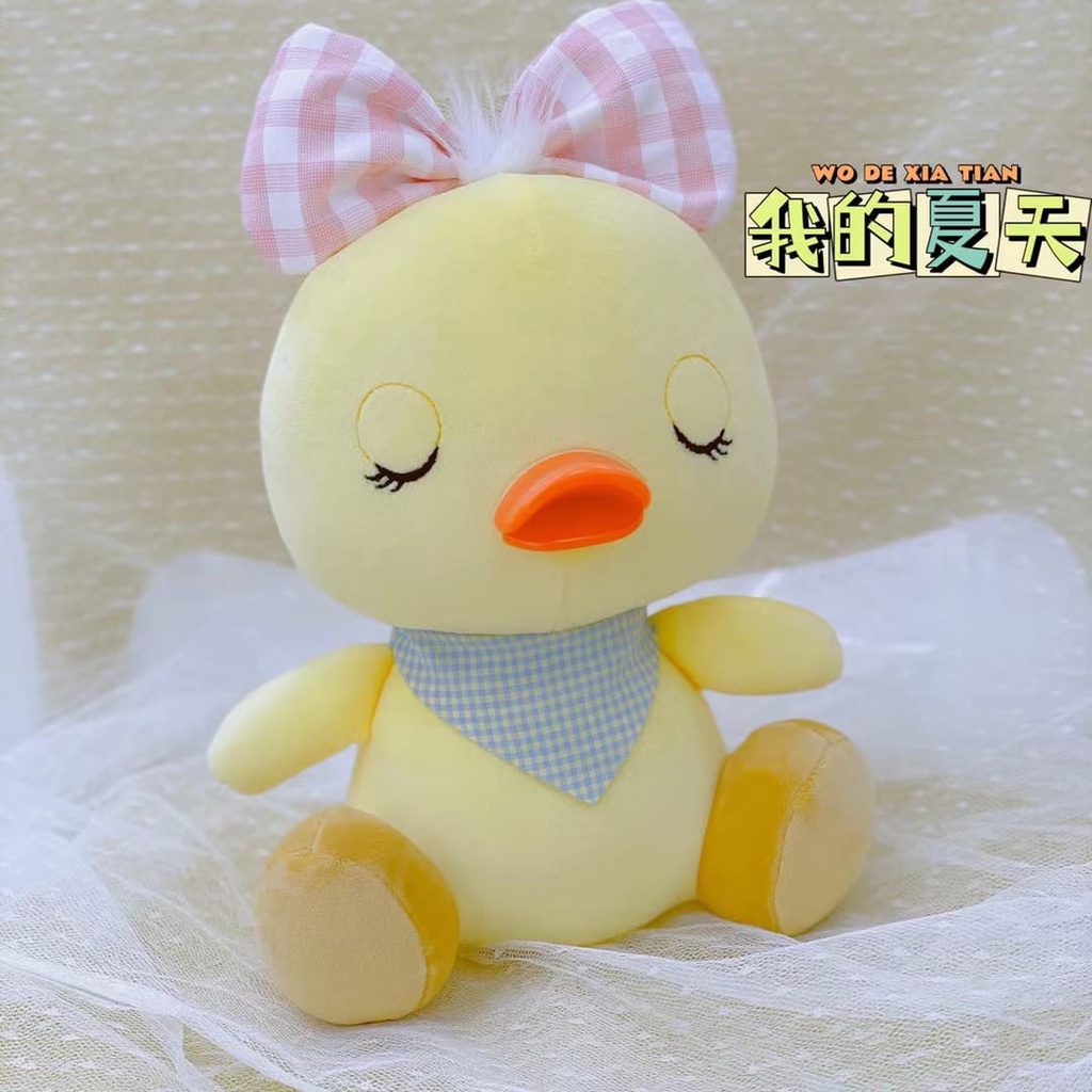 Boneka Bebek Piyo Pakai Bando Pita Bahan Halus dan Lembut