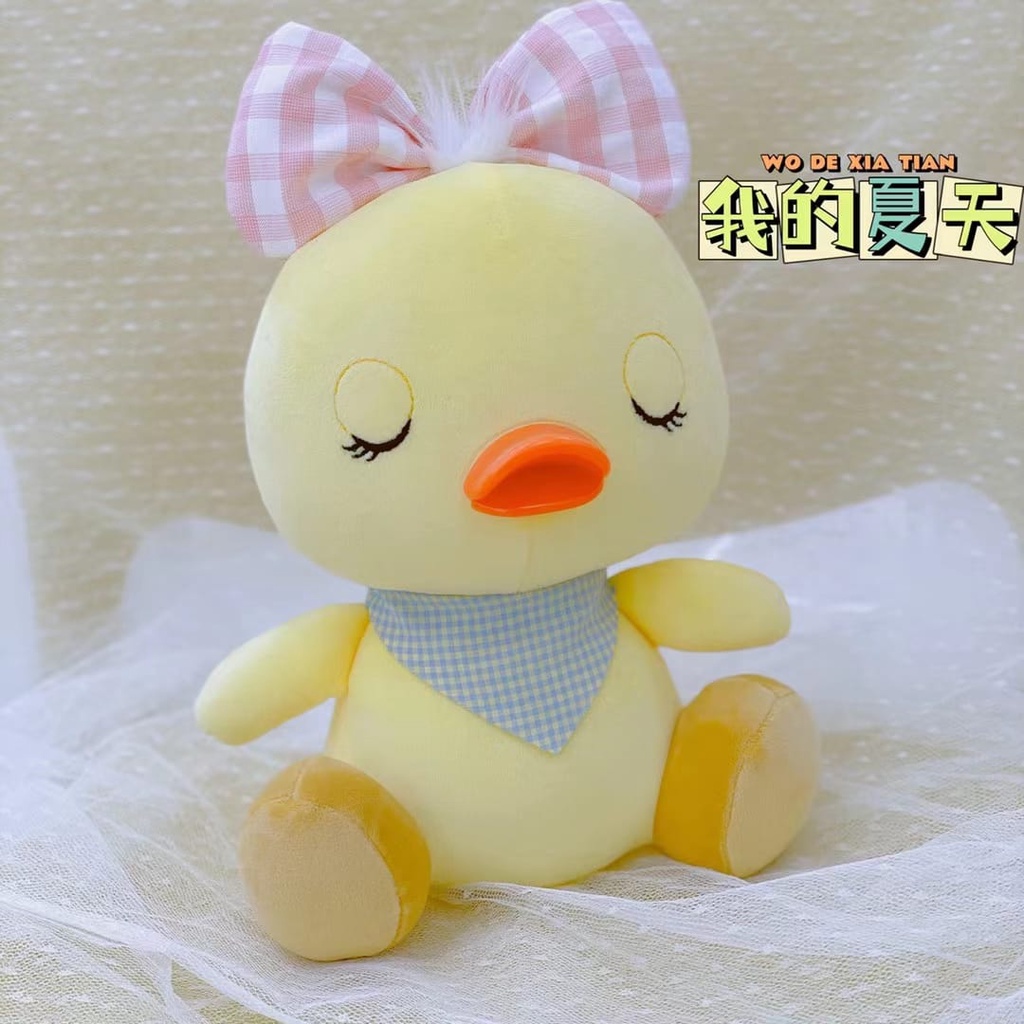 Boneka Bebek Piyo Pakai Bando Pita Bahan Halus dan Lembut