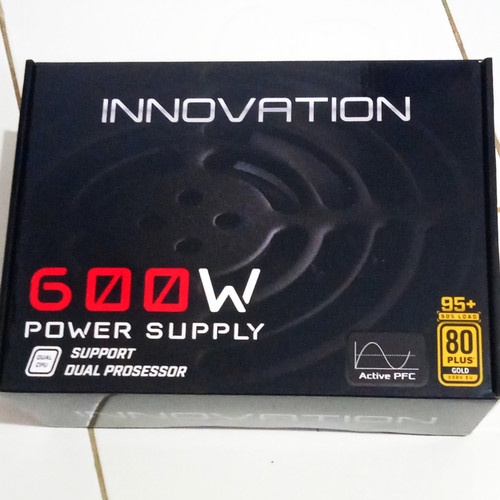 power supply Innovation 600Watt pure 80+ Gold Garansi 8 Tahun resmi