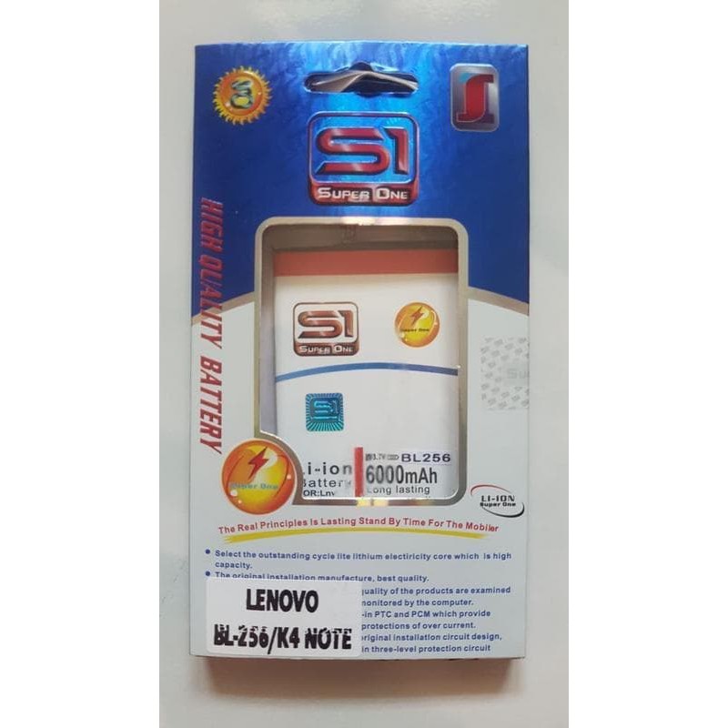 BATERAI LENOVO BL 256/K4 NOTE/A7010 DOUBLE POWER SUPERONE