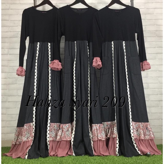 Haliza gamis 209 (gamis only) original by haliza syari