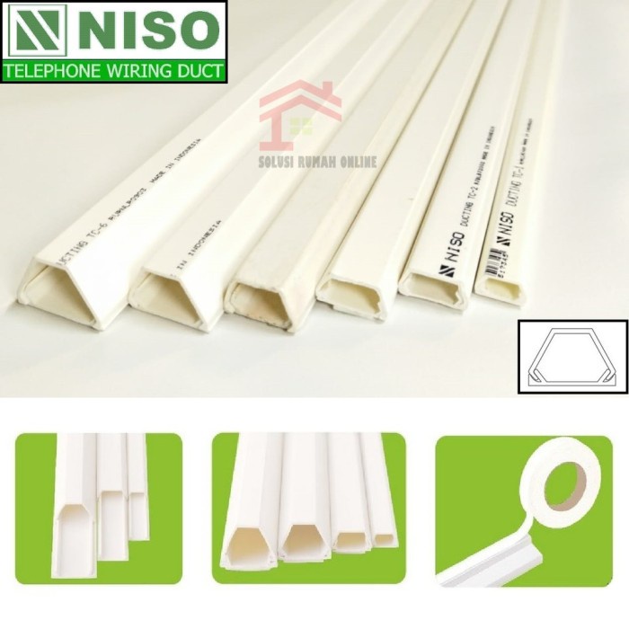 NISO TC-2 TC2 DUCTING PENUTUP PELINDUNG KABEL TELEPON JARINGAN LISTRIK