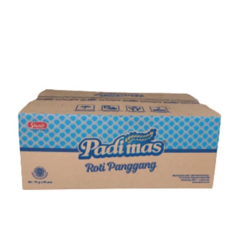 

Roti Panggang Padi Mas 1 Dus isi 60 pcs @65gr