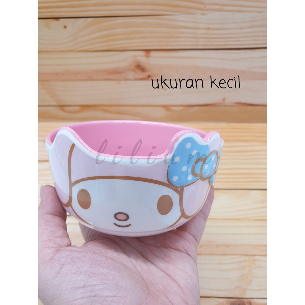 Mangkuk Melamin Timbul Hello Kitty My Melody Mangkok Bowl Melamine