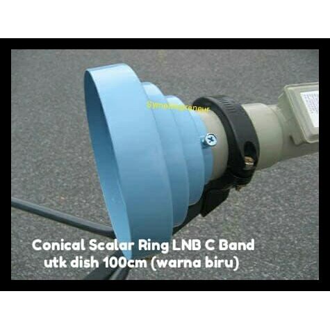 Q12W Csr (Conical Scalar Ring) Lnb C-Band Utk Mini Solid Dish Parabola - Biru Muda 4W74