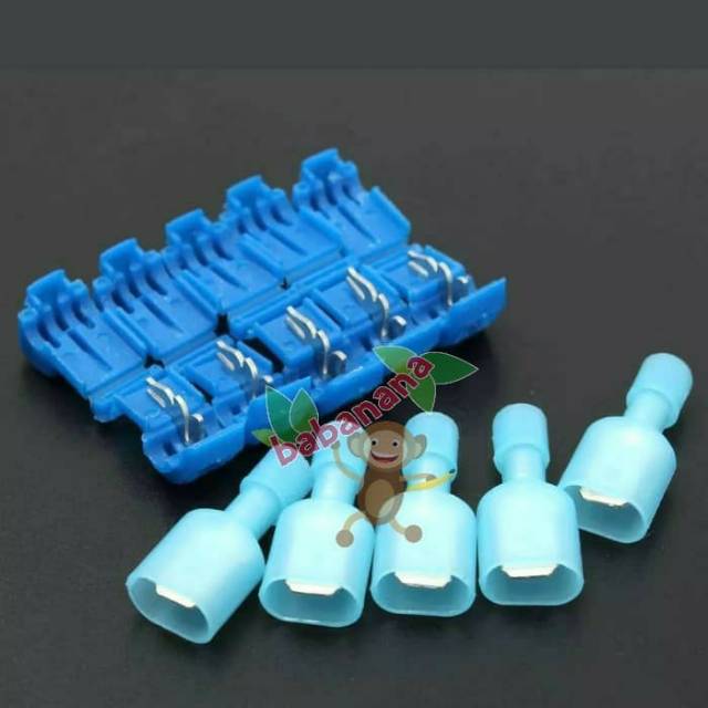 Blue quick lock splice wire connector terminal crimp ckip car wiring