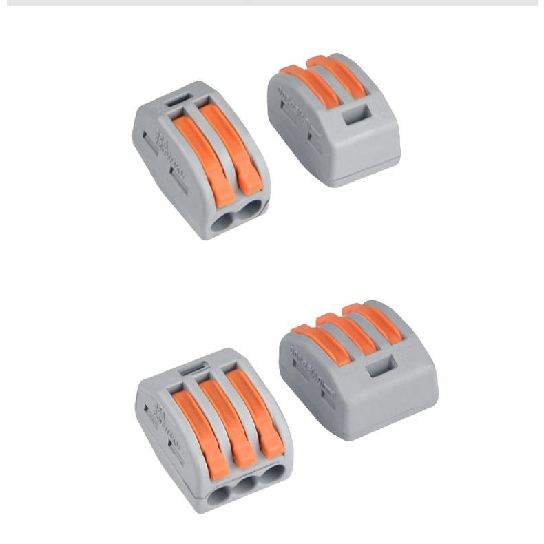 Terminal Blok Konektor Sambungan Kabel Listrik Plug-in Wire Connector - Gray