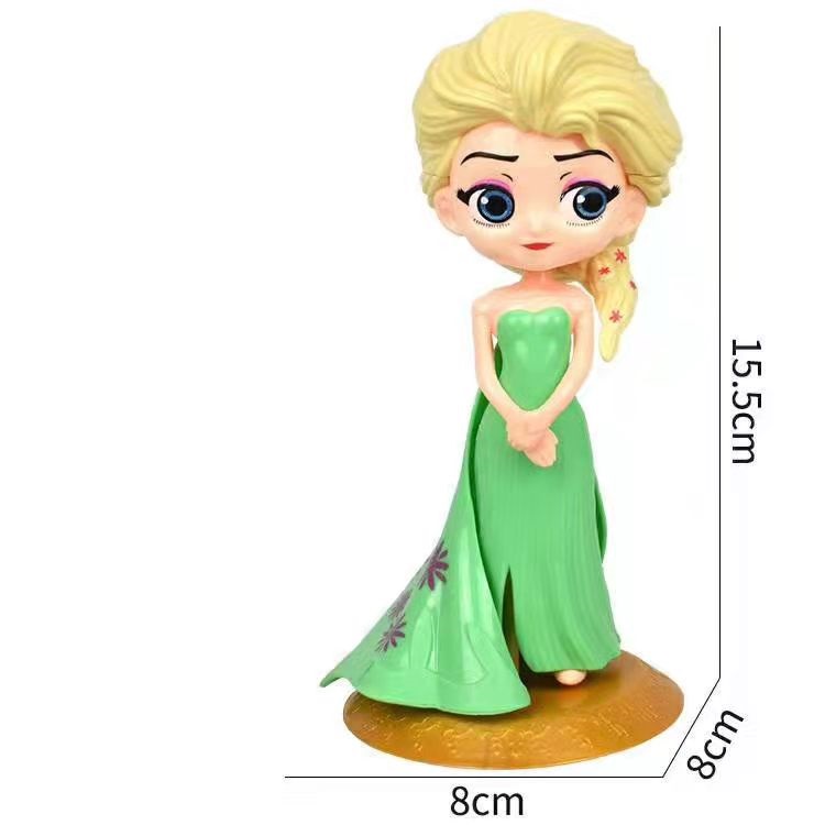 Cake Topper Figure Hiasan Kue Tart Karakter Type Elsa Hijau Frozen