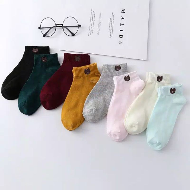 Medan Termurah Kaos kaki pendek import kaos kaki anak cute ankle motif line